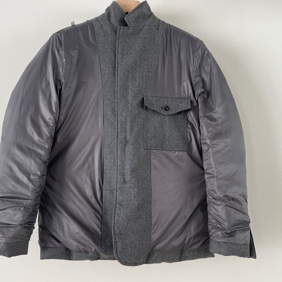 STUNNING Men's Moncler Puffer Grey Jacket Wool XXL (Size 5) Pristine Condition - Picture 12 of 16